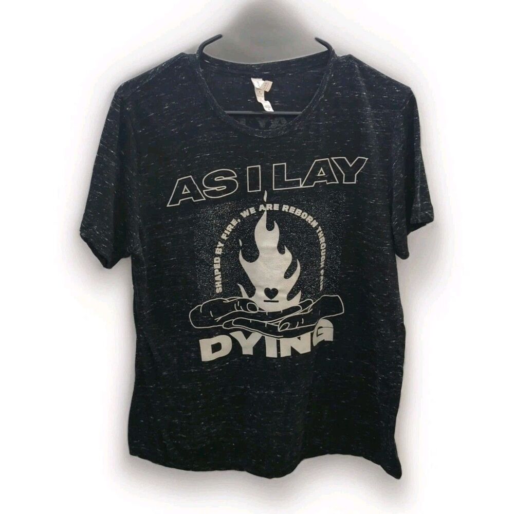 As I Lay Dying - The Shaped By Fire Tour Women's Black T-Shirt - Size M Medium